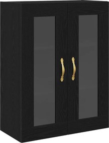 vidaXL Highboard 2 pcs Μαύρη Οξυά Επεξεργασμένο ξύλο