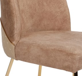 Καρέκλα 4τμχ Χρυσό / Καφέ MADRID 50x49x90