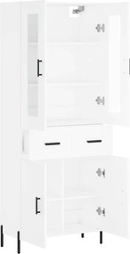 vidaXL Ντουλάπι Λευκό 69,5x34x180 εκ. από Επεξεργασμένο Ξύλο