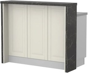 Πάγκος νησίδας Toscana-Μήκος: 120 εκ.-Black stone