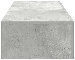 Ράφι τοίχου με συρτάρια Γκρι μπετόν 60x26,5x15 cm Ξύλο μηχανής 859971