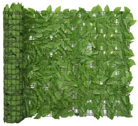 Διαχωριστικό Βεράντας με Πράσινα Φύλλα 400 x 100 εκ.