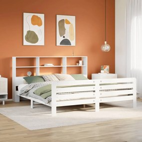 vidaXL Σκελετός Κρεβ. Χωρίς Στρώμα Λευκό 180x200 εκ Μασίφ Πεύκο