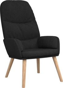vidaXL Πολυθρόνα Relax Μαύρη Υφασμάτινη με Σκαμπό