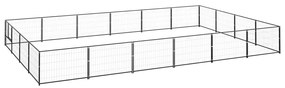 vidaXL Σπιτάκι Σκύλου Μαύρο 24 μ² Ατσάλινο