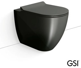 GSI Pura Swirl Λεκάνη πισω/κατωστόμια 55εκ με κάλυμμα βακελίτη Super Slim Soft Close Αποσπώμενο Ardesia
