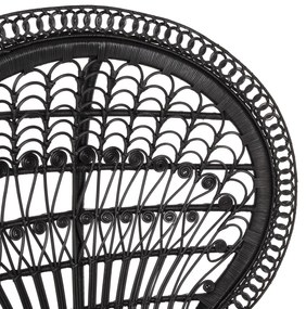 Καρέκλα - Πολυθρόνα ROYAL PEACOCK C9342.03 Μαύρο Rattan με Καφέ Μαξιλάρι 114x72x150Yεκ. 114x72x150 εκ.