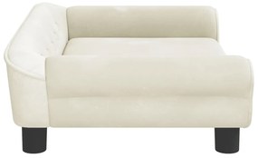 vidaXL Καναπές Παιδικός κρεμ 70x45x26 εκ. από Βελούδο