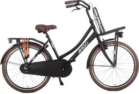 Sturdy 24 Inch 43 cm Girls Coaster Brake Matte blackAMIGO