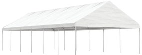 vidaXL Κιόσκι με Τέντα Λευκό 13,38 x 5,88 x 3,75 μ. από Πολυαιθυλένιο