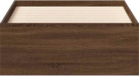 vidaXL Πλαίσιο Κρεβατιού Καφέ Δρυς 75 x 190 εκ. Small Single
