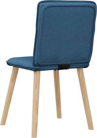 vidaXL Καρέκλες Τραπεζαρίας 4 τεμ. Μπλε Υφασμάτινες