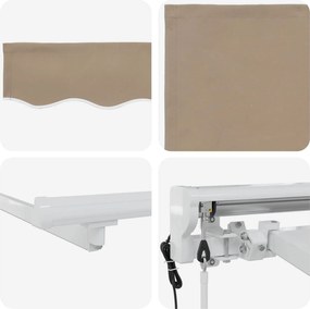 vidaXL Ηλεκτρικό Αναδιπλούμενο Σκίαστρο Μπεζ 4 x 3,5 μ