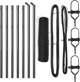 vidaXL Στύλος Περιφράξεων Γκρι 10 x 0,8 μ (36 χλστ πλέγμα)