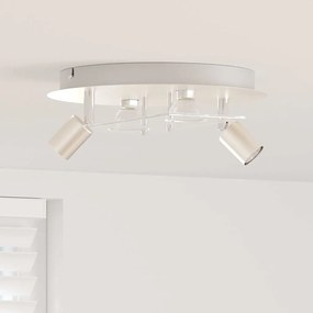 vidaXL Σποτ οροφής Ασημί 29 x 29 x 11 εκ Χάλυβας και γυαλί