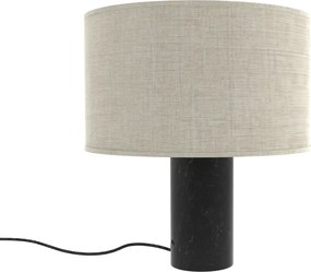 Επιτραπέζιο Φωτιστικό Romy Table E27 Μαύρο με Μπεζ Καπέλο