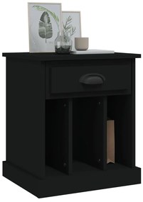 vidaXL Κομοδίνα 2 τεμ. Μαύρα 43 x 36 x 50 εκ.