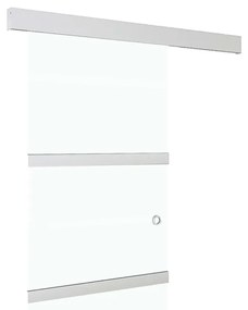 vidaXL Πόρτα Συρόμενη με Μαλακό Στοπ 76x205 εκ. Γυαλί ESG/Αλουμίνιο