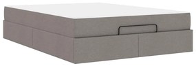 vidaXL Σκελετός Κρεβατιού Taupe 140 x 200 cm ύφασμα