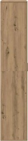 vidaXL Ψηλή Ντουλάπα artisan δρυς 80 x 35 x 180 εκ Επεξεργασμένο ξύλο