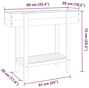 ΖΑΡΝΤΙΝΙΕΡΑ ΥΠΕΡΥΨΩΜΕΝΗ 90 X 30 X 75 ΕΚ. ΜΑΣΙΦ ΞΥΛΟ ΑΚΑΚΙΑΣ 366499