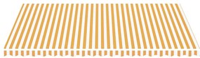 vidaXL Τεντόπανο Ανταλλακτικό Κίτρινο / Λευκό 5 x 3,5 μ.