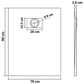 ΒΑΣΗ ΝΤΟΥΖΙΕΡΑΣ ΓΚΡΙ 90 X 70 ΕΚ. ΑΠΟ SMC 148931