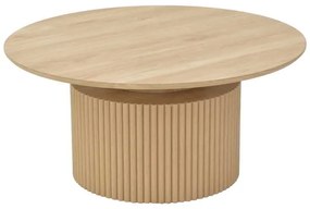 Τραπέζι σαλονιού Opols pakoworld mdf σε  φυσική απόχρωση Φ90x42εκ