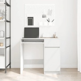 vidaXL Γραφείο Λευκό 86x49x76 εκ. από Επεξεργασμένο Ξύλο