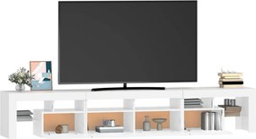 vidaXL Έπιπλο Τηλεόρασης με LED Λευκό 230x36,5x40 εκ.