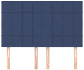 vidaXL Κεφαλάρια Κρεβατιού 4 τεμ. Μπλε 72x5x78/88 εκ. Υφασμάτινα