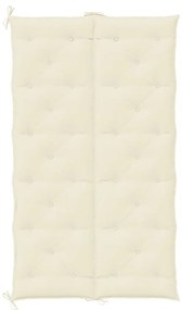 vidaXL Μαξιλάρι Πάγκου Κήπου Κρεμ Λευκό 180x(50+50)x7εκ. Ύφασμα Oxford