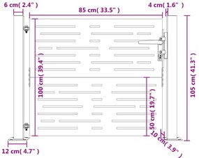 ΠΥΛΗ ΚΗΠΟΥ ΜΕ ΤΕΤΡΑΓΩΝΟ ΣΧΕΔΙΟ 105 X 105 ΕΚ. ΑΠΟ ΑΤΣΑΛΙ CORTEN 153251