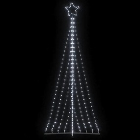 vidaXL Χριστουγεννιάτικο δέντρο LED 447 LED Ψυχρό Λευκό 250 εκ.