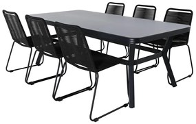 Σετ Τραπέζι και καρέκλες Dallas 2494, Spraystone, Μέταλλο, Σχοινί | Epipla1.gr