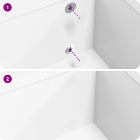 vidaXL Αυτοκόλλητο 2 pcs Λευκό Ø 20 x 0,5 mm Χαρτί