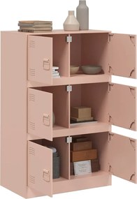 vidaXL Ντουλάπι Ροζ 67x39x107 εκ. από Ατσάλι