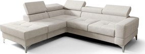 Γωνιακός καναπές Soreko Plus-Εκρού-Αριστερή