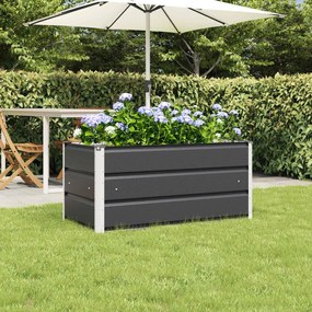 vidaXL Γλάστρα Ανθρακί 100 x 50 x 45 cm Επικαλυμμένος Χάλυβας