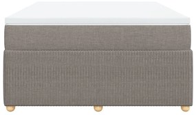 vidaXL Κρεβάτι Boxspring με Στρώμα Taupe 140x190 εκ. Υφασμάτινο