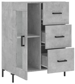 vidaXL Ντουλάπι Γκρι Σκυροδέματος 69,5x34x90 εκ. Επεξεργασμένο Ξύλο
