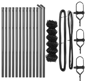 vidaXL Στύλος Περιφράξεων Γκρι 25 x 0,8 μ (60 x 60 χιλιοστά δίχτυ)