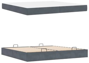 vidaXL Σκελετός Κρεβατιού Σκούρο γκρι 200 x 200 cm Βελούδο