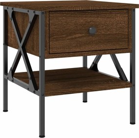 vidaXL Κομοδίνα 2 τεμ Καφέ Δρυς 40x42x45 εκ. από Επεξεργασμένο Ξύλο