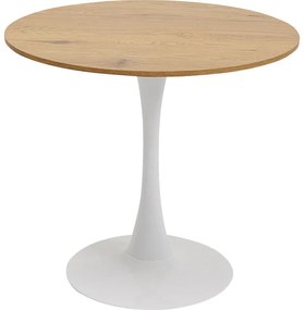 Τραπέζι Schickeria Λευκό/Καφέ 74x80x80 εκ. - Καφέ