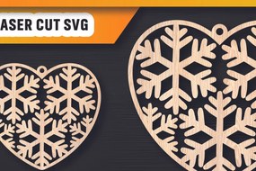 Σετ των 3 Intra απο ξύλο plywood 3mm-4mm πάχος Χριστουγεννιάτικα στολίδια αγάπης με λέιζερ Δίασταση 8x8 cm INTRAFABR-105938031