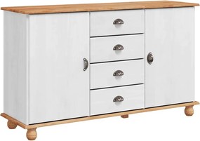 vidaXL Πλαϊνό γραφείο ASKIM 133,5 x 40 x 79 εκ. Μασίφ ξύλο πεύκου