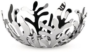 Φρουτιέρα Mediterraneo ESI01/21 Φ21x9,5cm Μεταλλική Silver με Δώρο 2 Δαχτυλίδια Πετσέτας Alessi Metal
