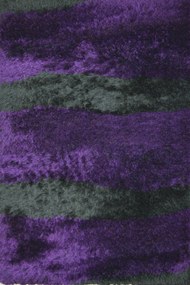 Χαλί Glamour Shaggy 7201 Black-Purple 200X280cm
