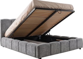 Επενδυμένο κρεβάτι  Poni-180 x 200-Γκρι σπέσιαλ